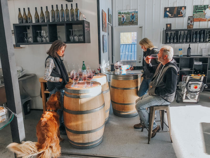 Lariana cellars 2019 team meeting before barreldown